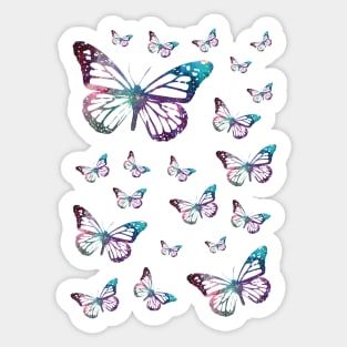 Monarch Galaxy Pattern Sticker